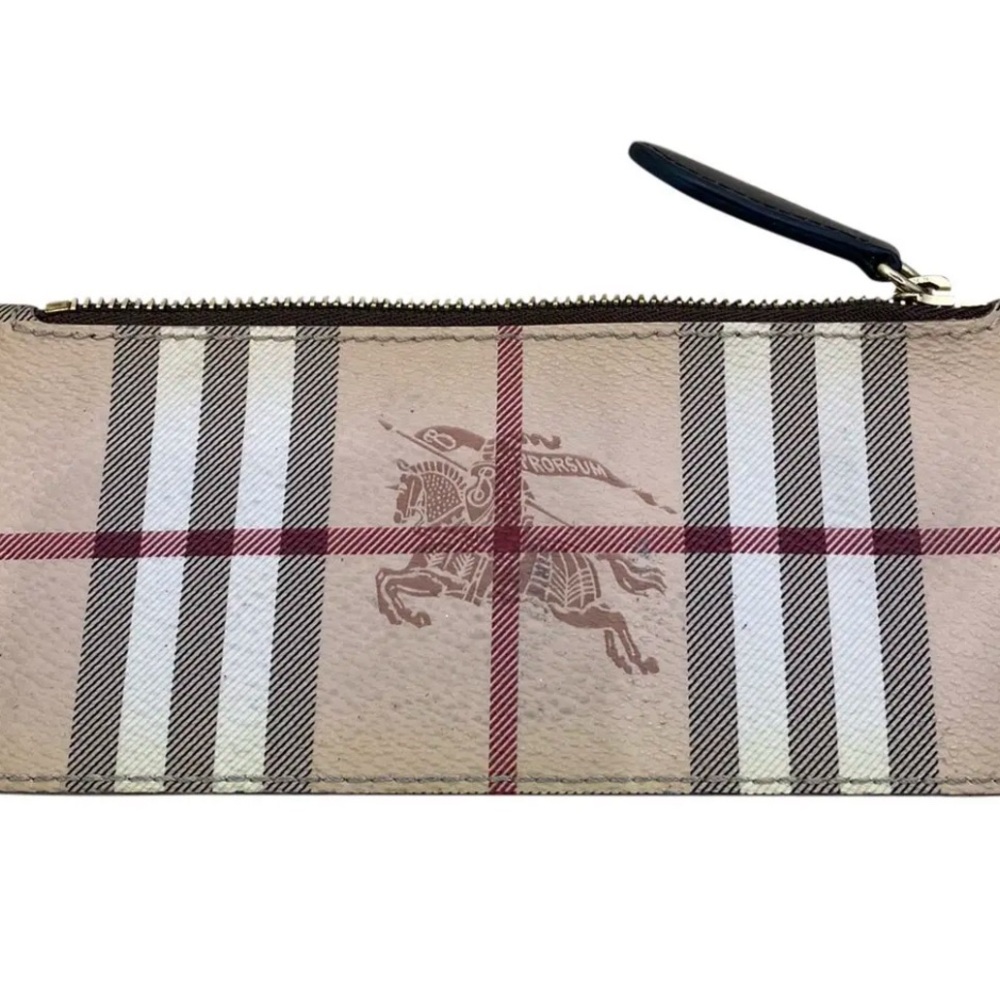 Burberry  prints style Beige and Red Plaid Clutch